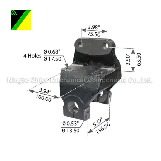 Duktilt jern Lost Skum Investering Støbning Hanger Front